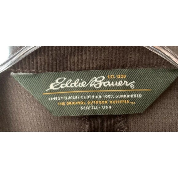 Eddie Bauer Button-Down Corduroy Jacket / Coat Women's Sz Large Pockets Brown B5 - Picture 3 of 5